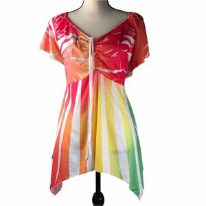 Fruit Striped tunic by Xian Xain  4XL